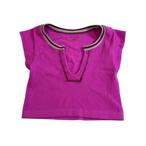 urban outfitters pink go for gold top y2k preppy barbie retro crop - Picture 1 of 5